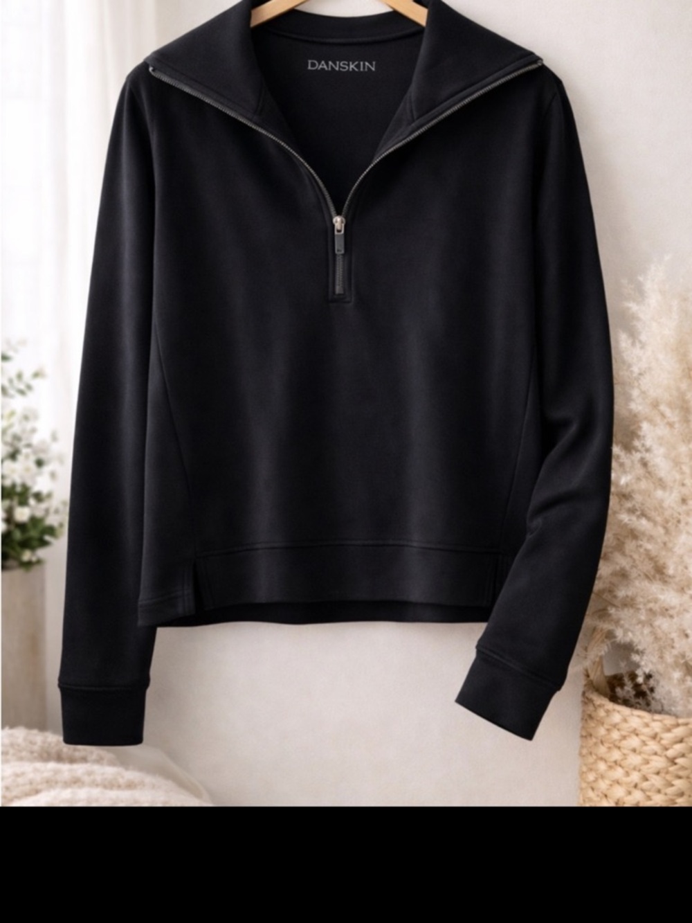 Danskin Matching Set Small NWT Black 1/4 Zip Pullover & Leggings Athletic Outfit - Picture 3 of 6